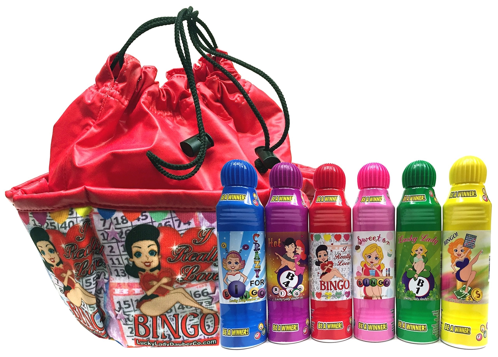Lucky Lady Bingo Daubers 6 Pack With I Really Love Bag No Picture 1 Of 3