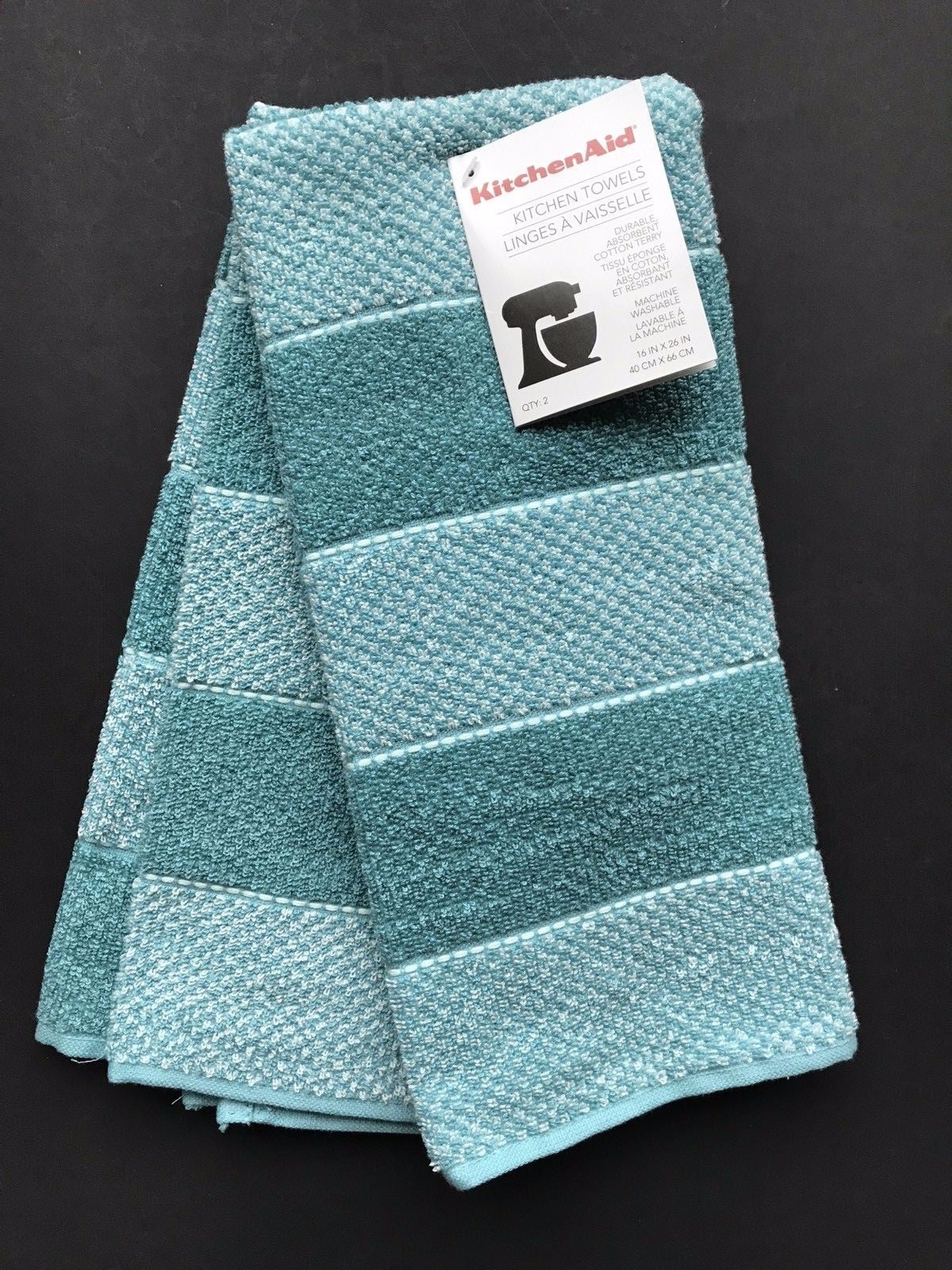 Kitchenaid 2 Pack 100 Cotton Kitchen Dish Towels Aqua Blue Turquoise Res Content Global Inflow Inflowcomponent Technicalissues