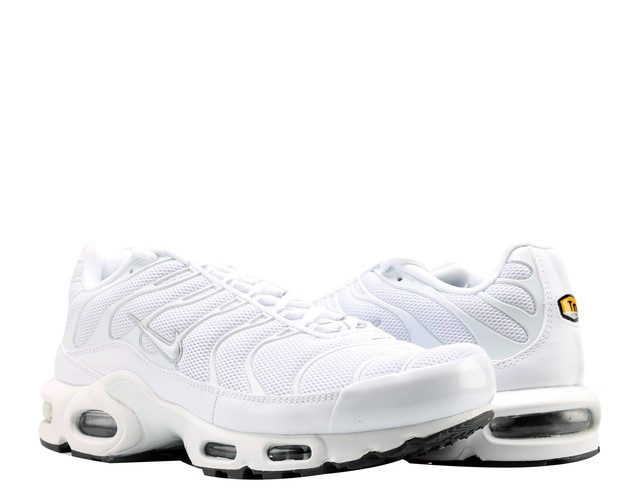 Nike Air Max Plus Men Lifestyle Casual SNEAKERS White Black Grey ... Nike Air Max Plus Triple White/Black-Cool Grey Men's Running Shoes 604133-