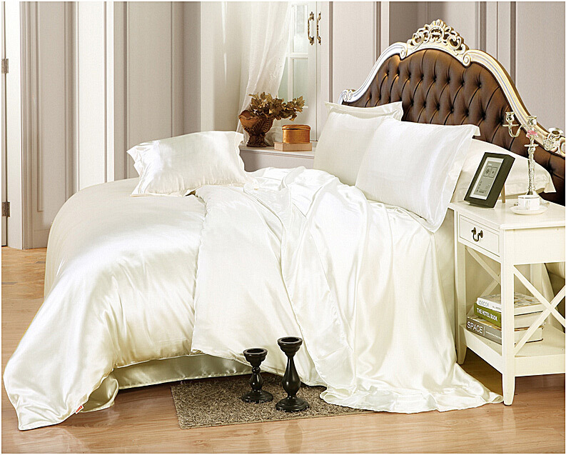 Milt Color Imitated Silk Fabric Satins Bedding Set Bed Sheet Picture 2 Of
