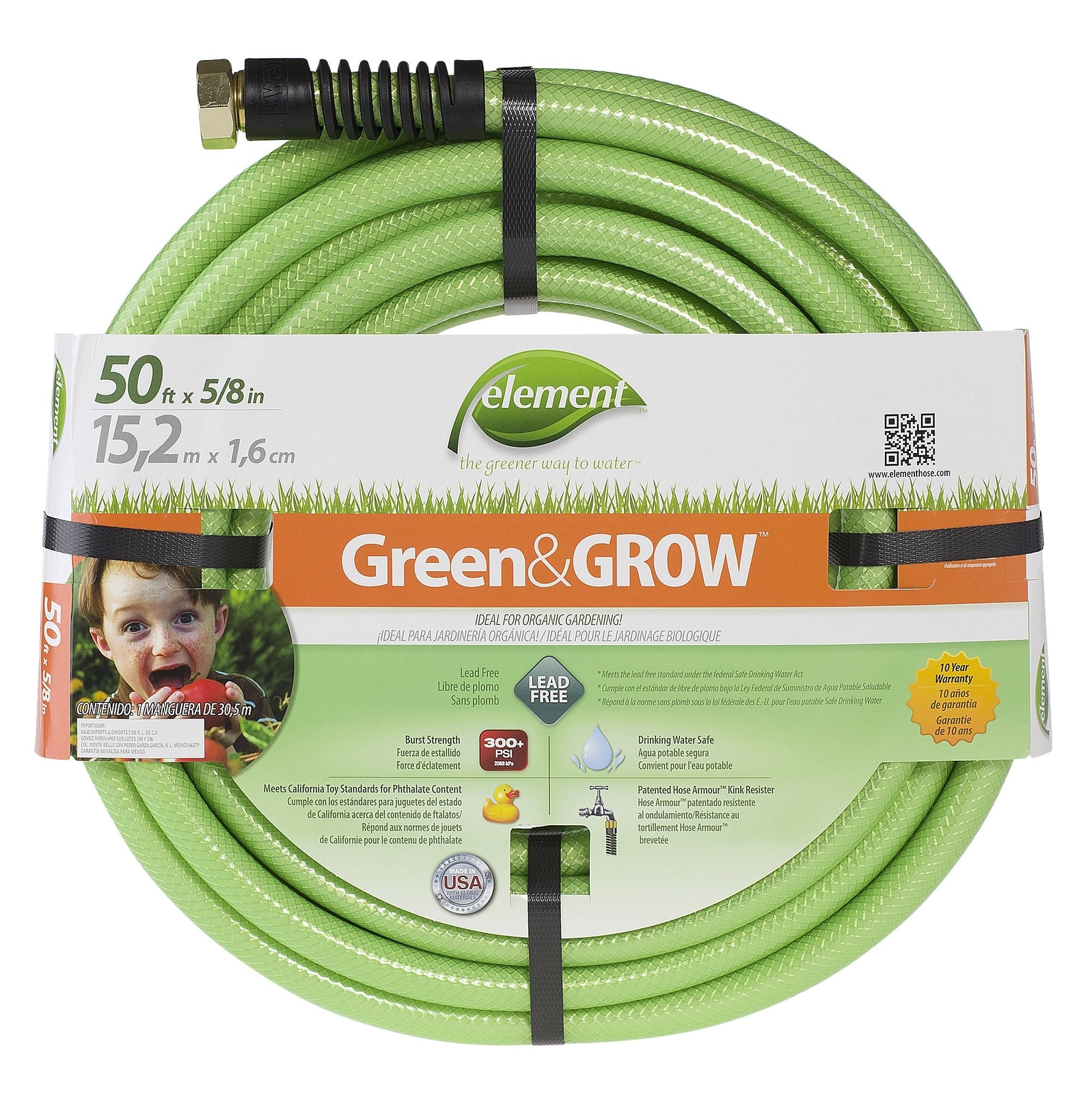 Colorite Element Elgg58050 Green And Grow Hose Lead Drinking Water Picture 1 Of 5