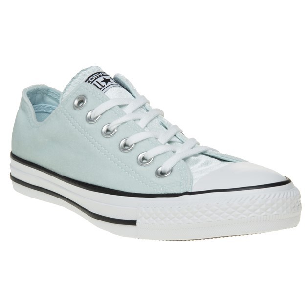 New Womens Converse Blue All Star Ox Velvet Trainers Canvas Lace Up New Womens Converse Blue All Star Ox Velvet Trainers Canvas Lace Up