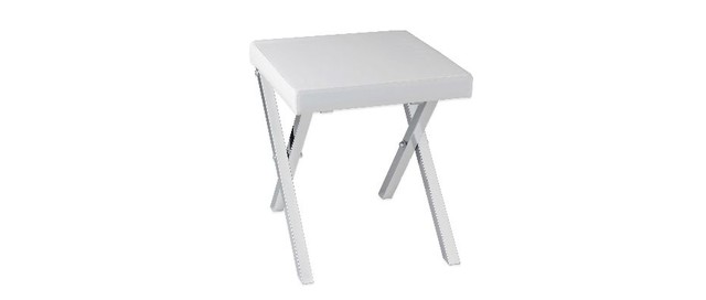 Taymor Folding Vanity Stool Bathroom Dressing Chair Bedroom Makeup Taymor Folding White Vanity Stool Bench Seat Cushioned Chair Furniture Bedroom