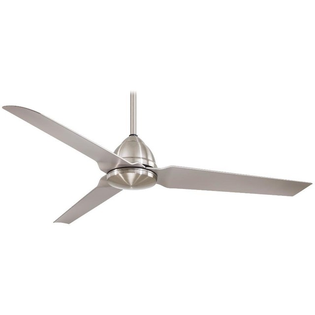Minka Aire F753l Bnw 54in Java Led Outdoor Ceiling Fan Minka Aire F753l Bnw Java Nickel Indoor Outdoor 54 Ceiling Fan W