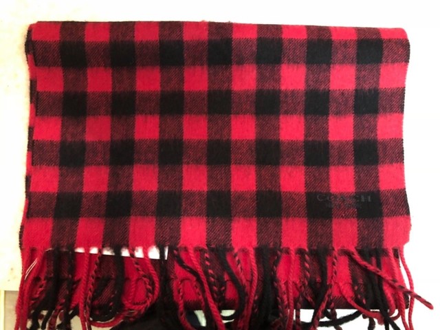 Coach 72x12 Men S Red Black Wool Cashmere Logo Scarf Ebay Nwt Coach 72x12 Men S Red Black Wool Cashmere Logo Scarf