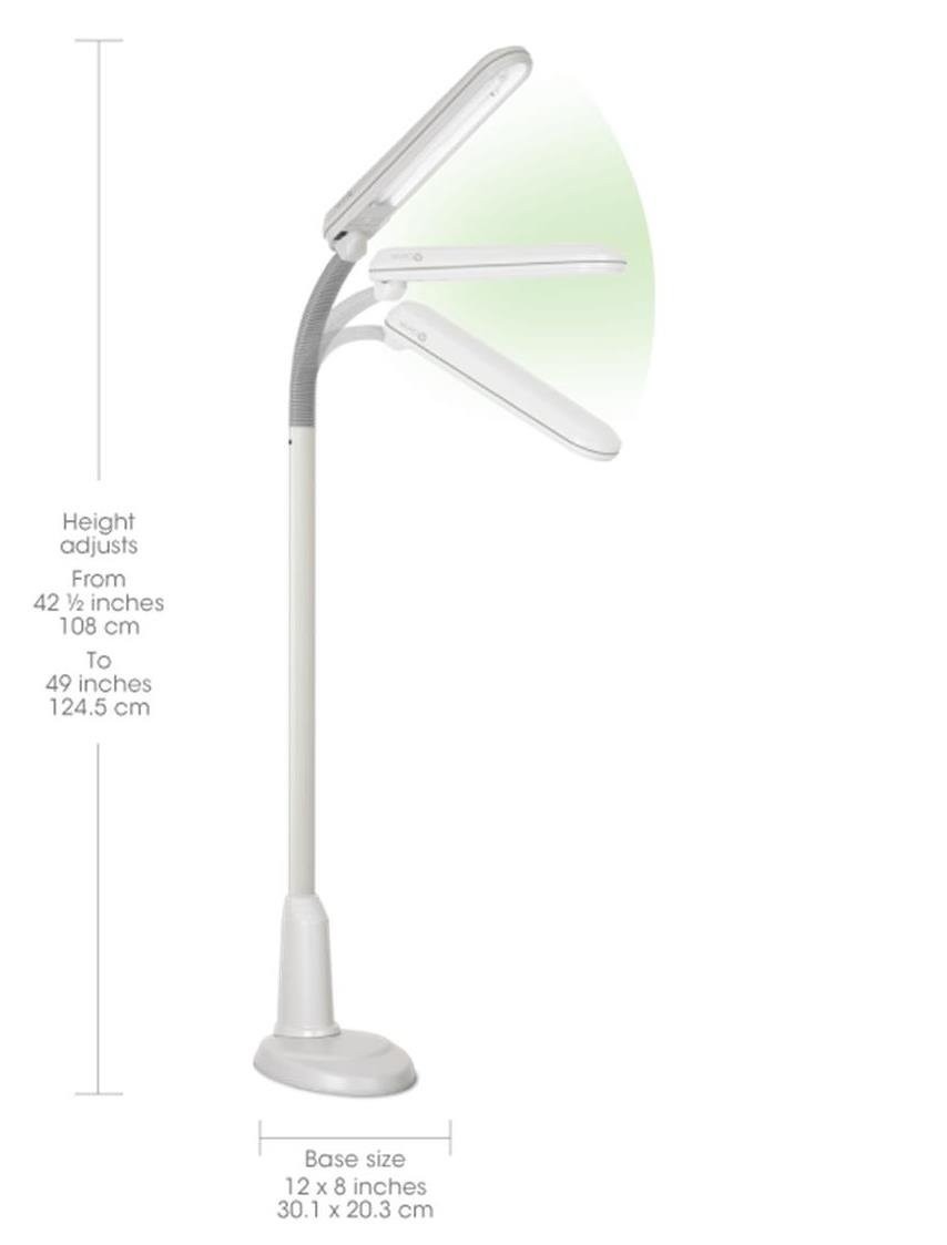 Ottlite 24 Watt Sewing Floor Lamp In Grey L24554 Brand New T