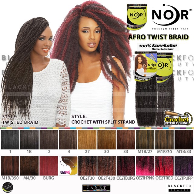 Janet Collection Noir Afro Twist Braid 100 Kanekalon Synthetic Janet Collection Noir Afro Twist Braid 100 Kanekalon Synthetic Marley Braiding