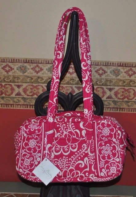 Vera Bradley Classic 100 Handbag Shoulder Bag Purse In Twirly Bird Vera Bradley Classic 100 Handbag Shoulder Bag Purse In Twirly Bird Pink Nwt