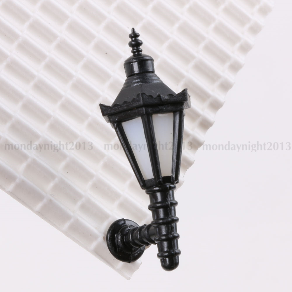 5pcs Model Railway Led Lamppost Lamps Wall Lights 1 50 O Scale 3v Brand New T