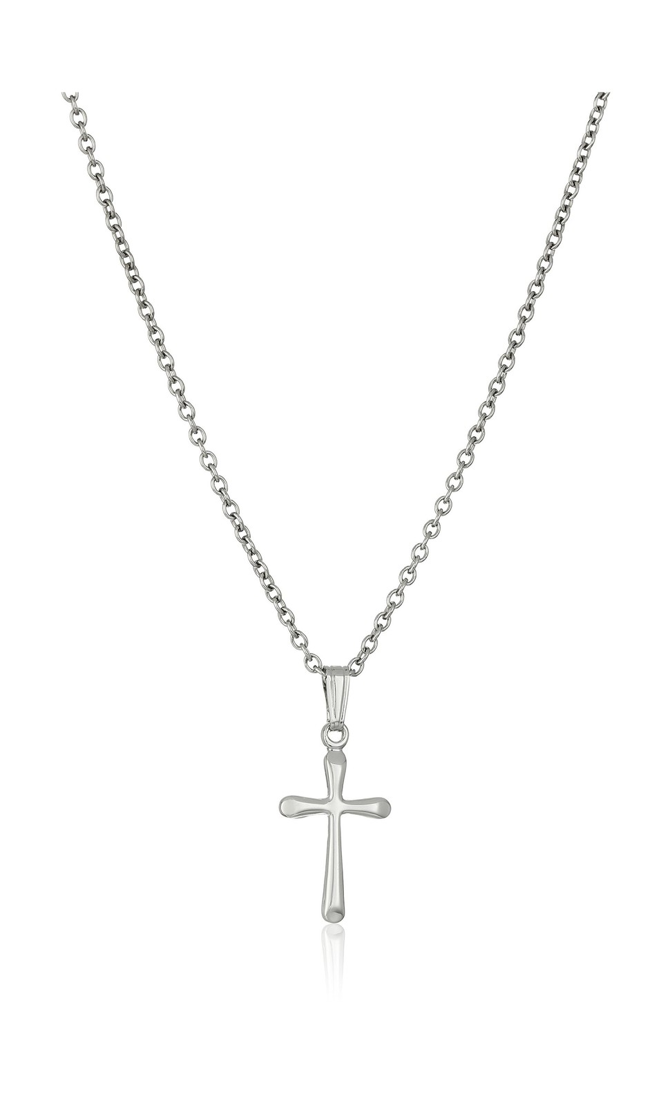 Save On Sterling Silver Childrens Petite Polished Cross Pendant Picture 1 Of 3