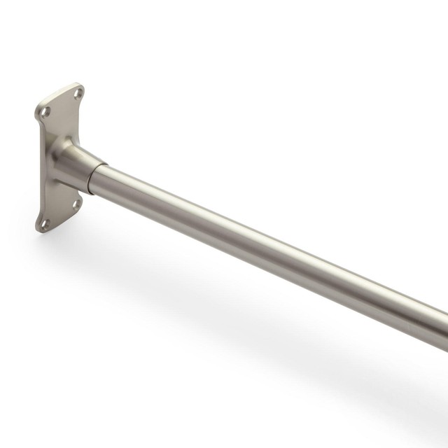 Signature Hardware Corner Shower Curtain Rod 72 L X 36 W In Signature Hardware Corner Shower Curtain Rod 72 L X 36 W In Brushed Nickel