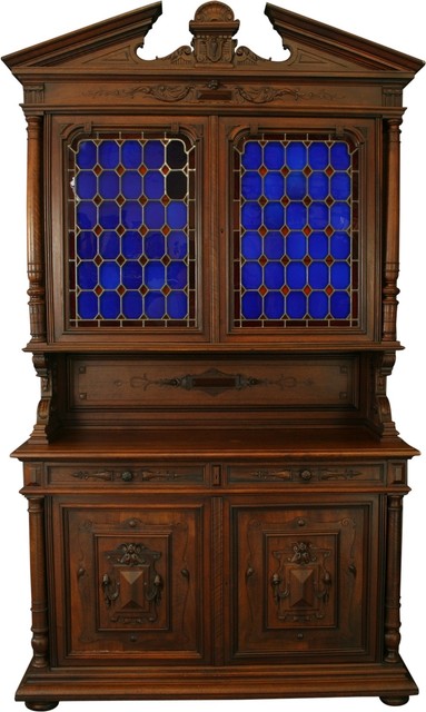 Large Antique French Buffet 1900 Henry Ii Cobalt Blue Stained Gl Ebay Large Antique French Buffet 1900 Henry Ii Cobalt Blue Stained Gl