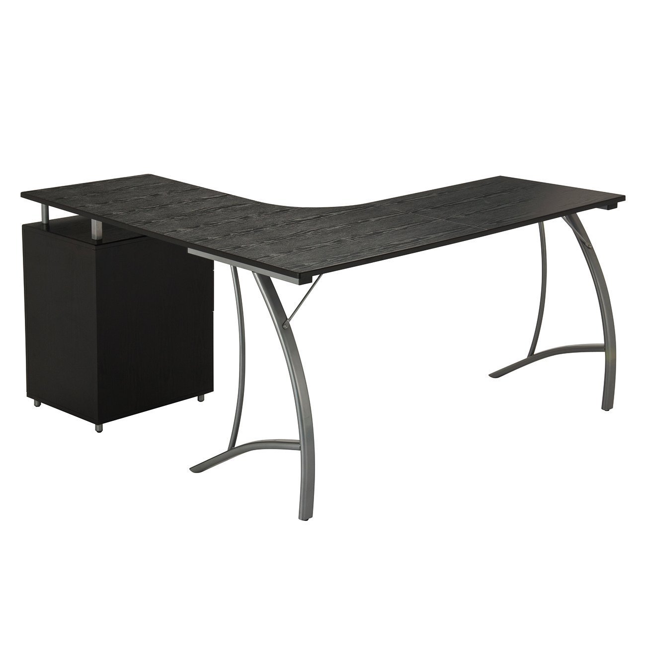 Techni Mobili Rta4804les L Shape Corner Desk With File Cabinet In 3