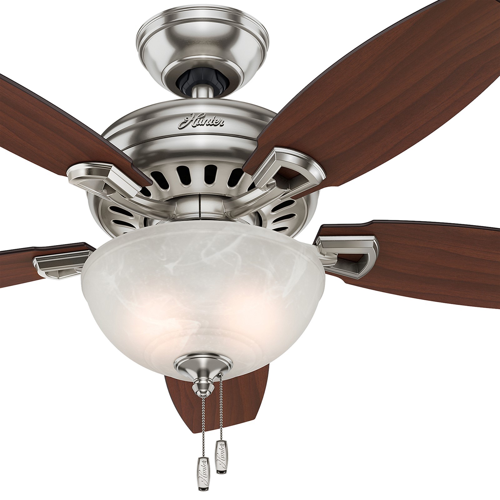 Hunter Caraway 44 Brushed Nickel Ceiling Fan With Light Kit 5 Picture 1 Of 6