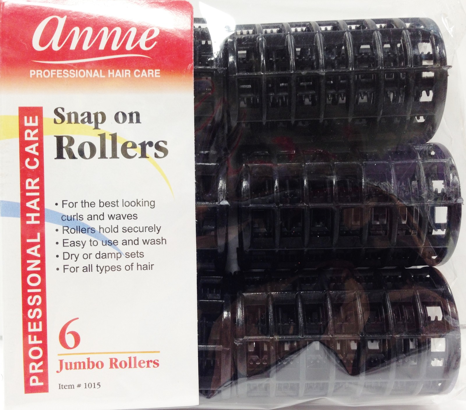 Annie Black Jumbo Snap On Rollers 6 Ct 1015 Ebay Picture 1 Of
