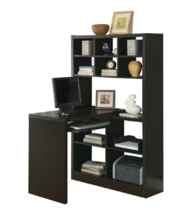 Monarch Specialties Cappuccino Left Or Right Facing Corner Desk Picture 1 Of