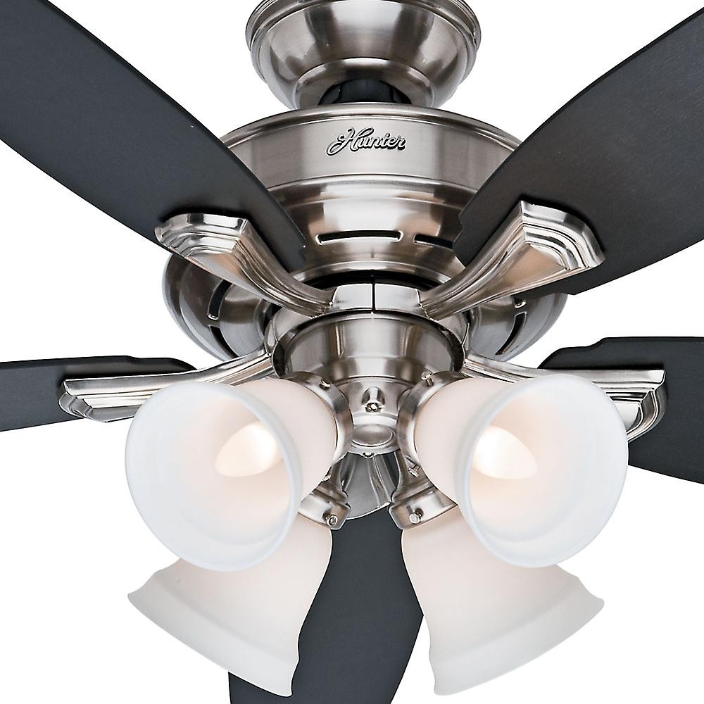 Hunter Landry 52 Brushed Nickel Ceiling Fan With Light Kit 52076 4