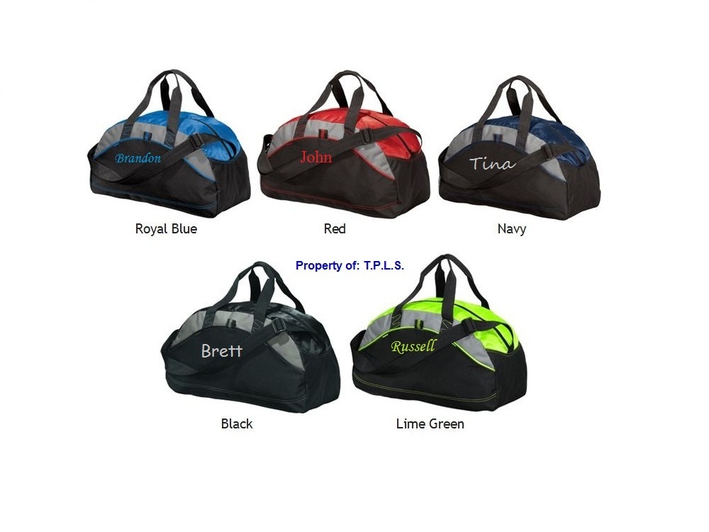 custom personalized small duffel embroidered bag gym embroidered 5