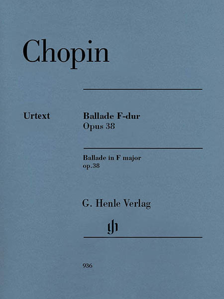 chopin ballade f major op 38 piano henle urtext classical sheet chopin sheet music book