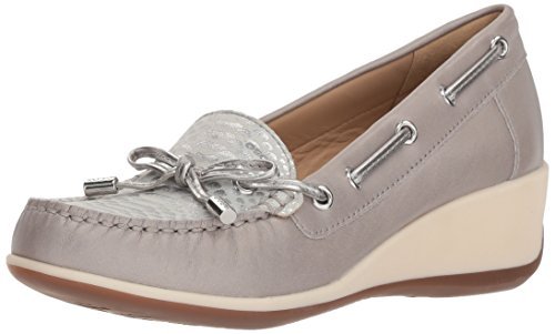 Geox D Arethea A Mocassini Donna Grigio Lt Grey/off White 38.5 EU s4r Geox D Arethea A Mocassini Donna Grigio Lt Grey/off White 38.5 EU s4r