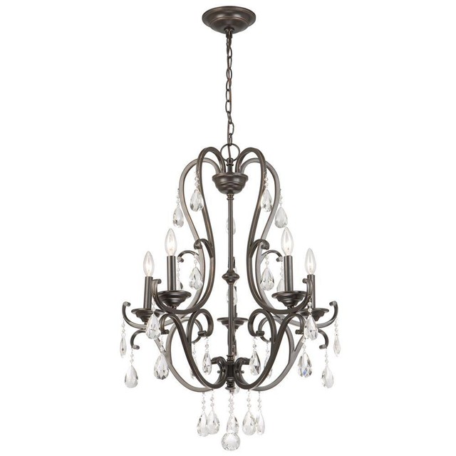 Hampton Bay 5 Light Oil Rubbed Bronze Crystal Chandelier Ihx9115a Hampton Bay 5 Light Oil Rubbed Bronze Crystal Chandelier