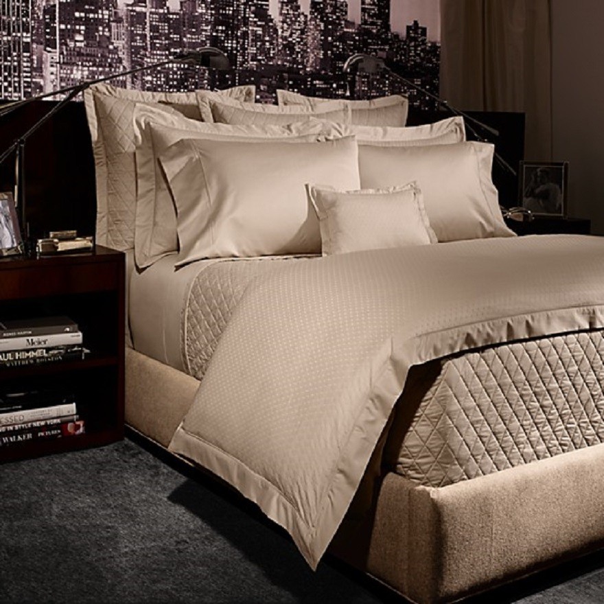 Ralph Lauren Bedford Jacquard King Duvet Cover Champagne Ebay Picture 1 Of 2