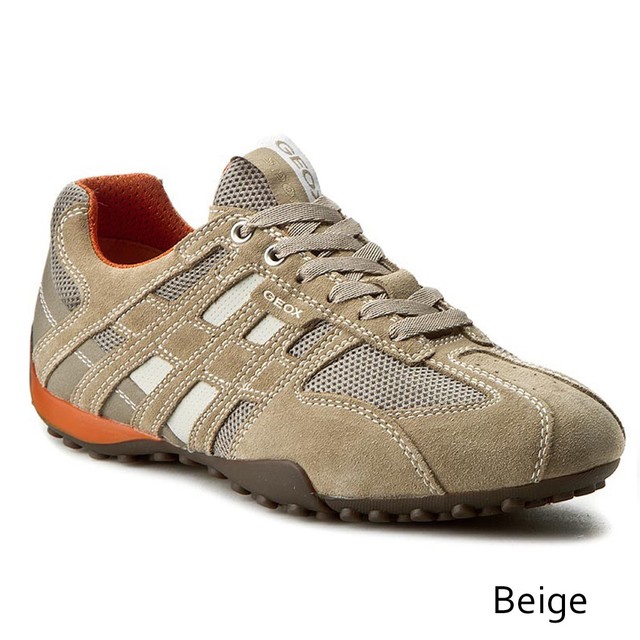 Geox U Snake K Sneaker uomo Beige Beige BEIGE/DK ORANGE m4q Geox U Snake K Sneaker uomo Beige Beige BEIGE/DK ORANGE m4q