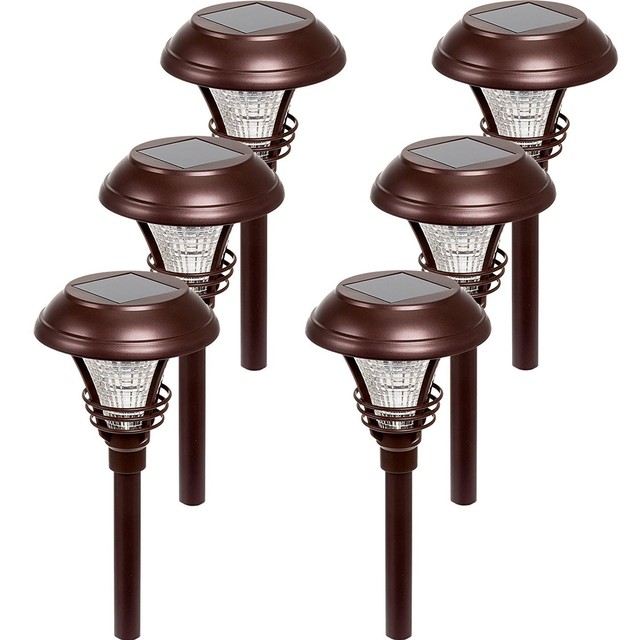 Westinghouse Kenbury 10 Lumens Led Garden Solar Path Lights Bronze Westinghouse Kenbury 10 Lumens Led Garden Solar Path Lights Bronze 6 Pack