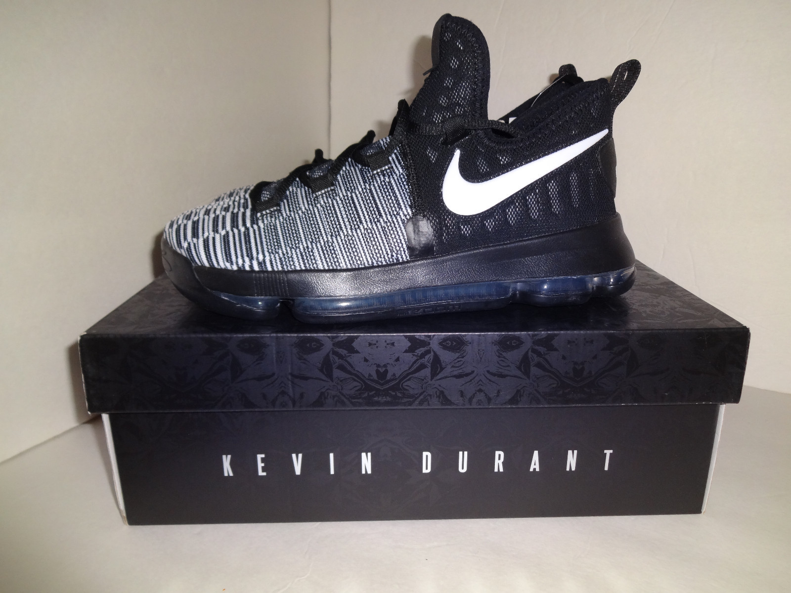 nike kd 9 mic drop ... item 1 Nike Zoom KD 9 GS Youth Big Kids Mic Drop Oreo Black White Size Basketball shoes ...