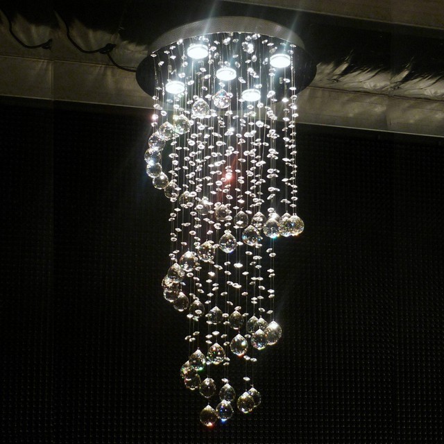 Modern Spiral Rain Drop Led K9 Crystal Chandelier Pendant Light Modern Spiral Rain Drop Led K9 Crystal Chandelier Pendant Light Ceiling Lighting