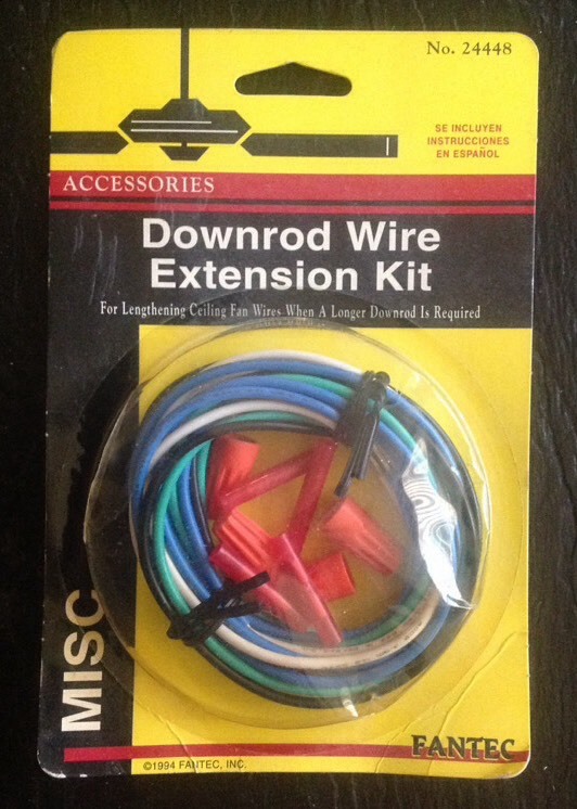Ceiling Fan Downrod Wire Extension Kit Fantec 24448 Picture 1 Of 2