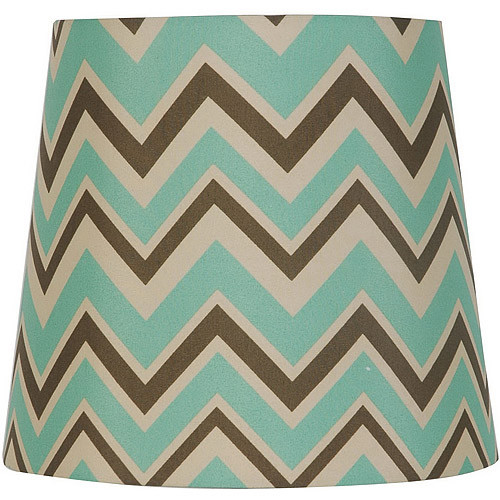Mainstays Chevron Pattern Round Accent Drum Lamp Shade Mainstays Chevron Pattern Round Accent Drum Lamp Shade
