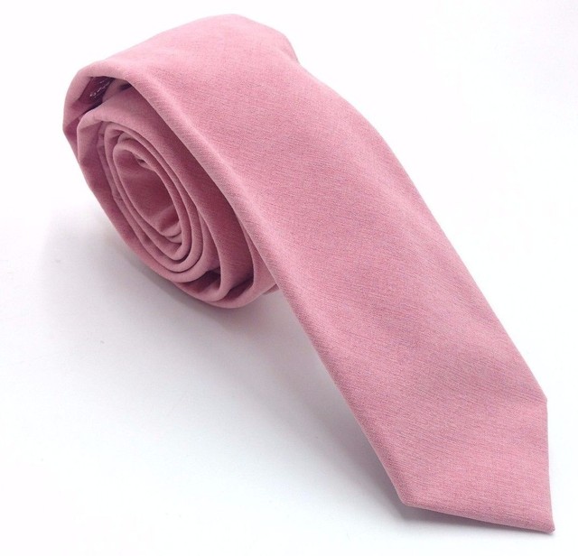 penguin men s solid pinik skinny neck tie classic slim necktie 58x2