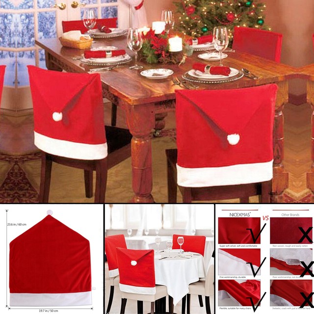 20pcs christmas santa hat dining chair back covers party xmas table decoration - Ebay Christmas Table Decorations 20pcs christmas santa hat dining chair back covers party xmas table decoration - Ebay Christmas Table Decorations