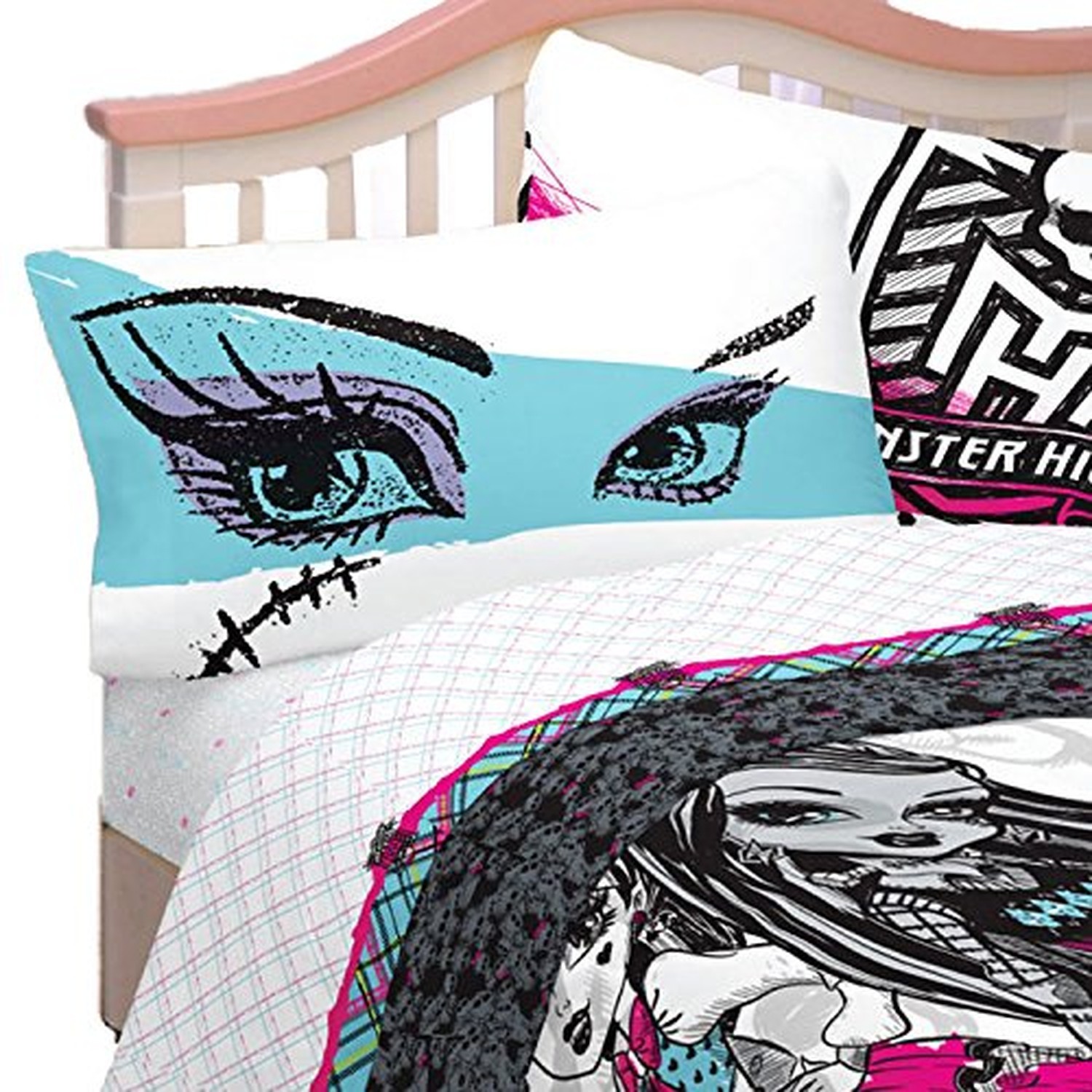 3pc Monster High Twin Bed Sheet Set Freaky Fashion Bedding Picture 1 Of 2