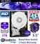 Western Digital WD Purple 3TB Surveillance 3.5” SATA Internal Hard Drive 5400RPM