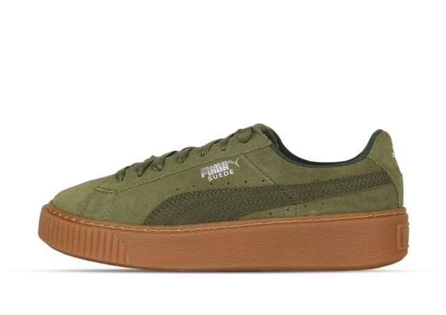 puma platform suede olive puma platform suede olive