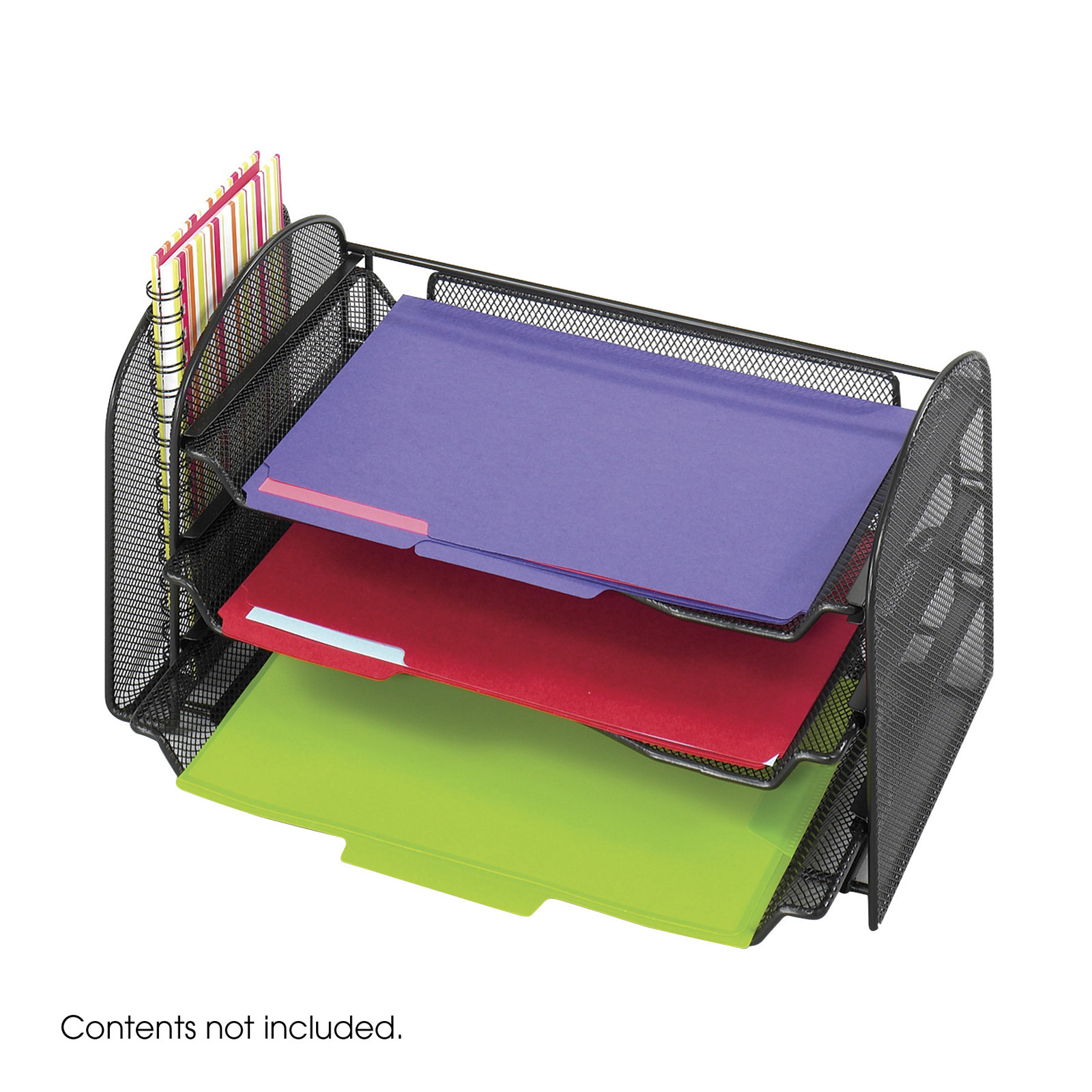 Safco S Onyx Mesh Desk Organizer 1 Upright And 3 Horizontal Picture 1 Of