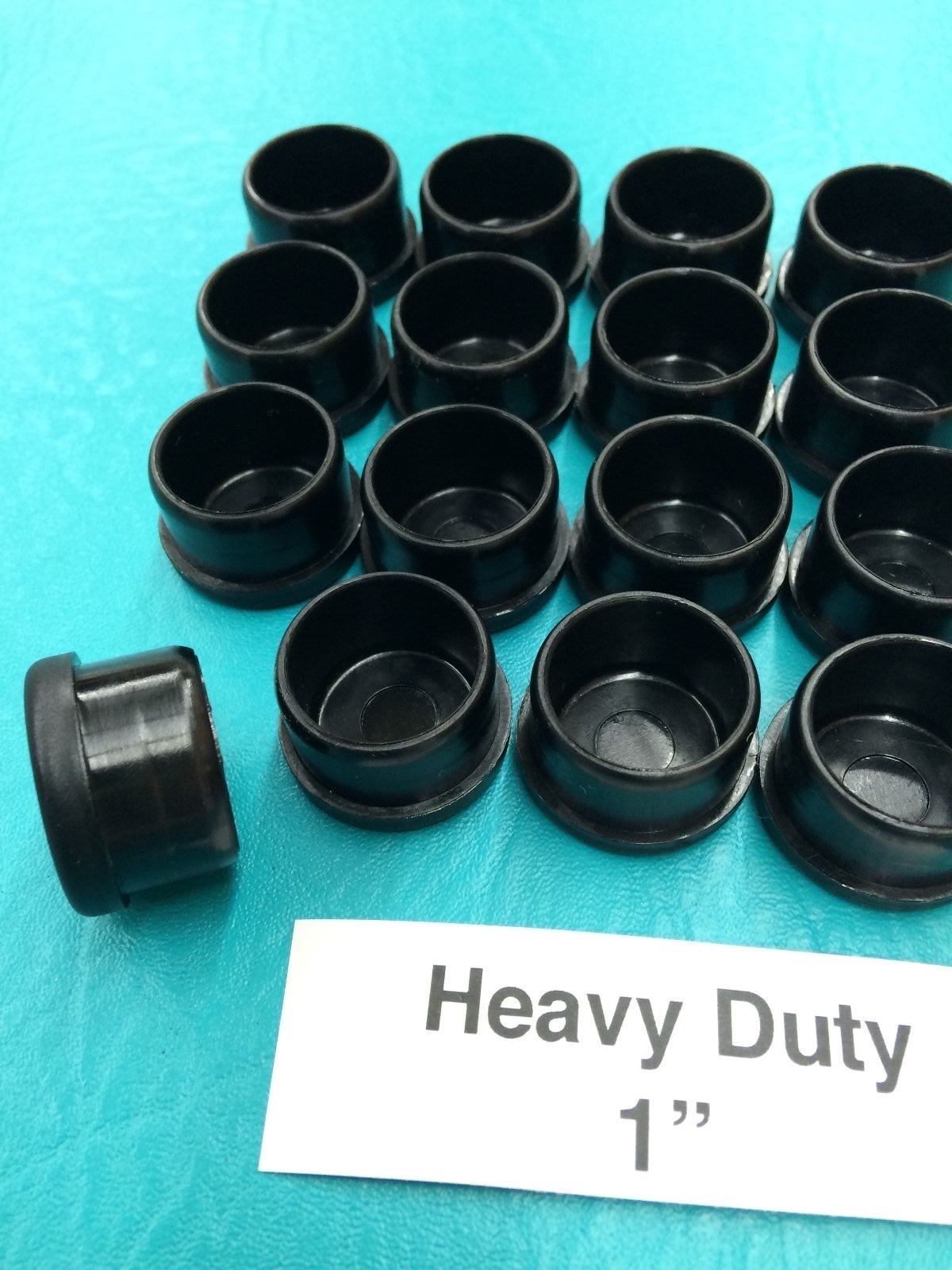 16 Plastic Black Patio Chair Leg Feet Inserts Cups 1 Glide Caps Picture 1 Of 5