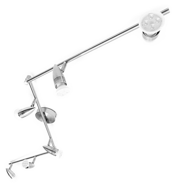 6 4 3 2 Or 1 Way Spot Bar Ceiling Light Fitting Gu10 Bulb Spotlight Picture 3 Of 4