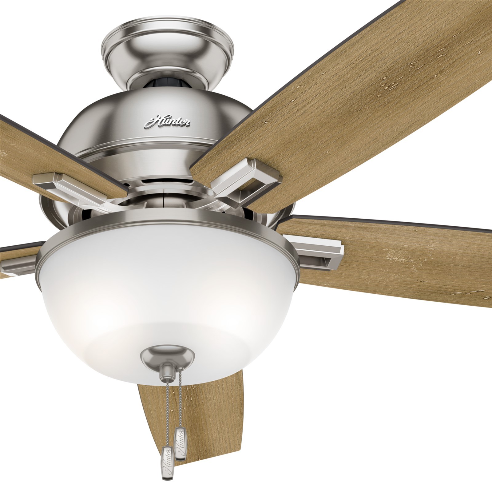 60 In Hunter Led Ceiling Fan With Clear Frosted Glass Light Kit Picture 1 Of 6