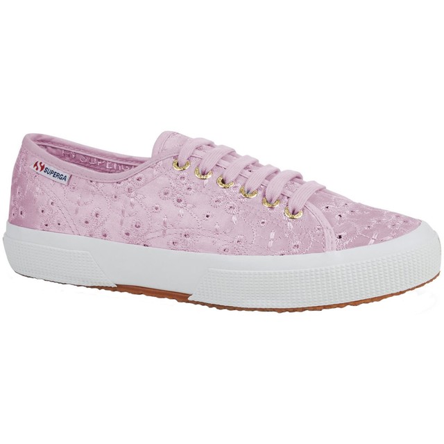 Superga 2750 Sangallosatinw Pink Lavender Womens Embroidered Lowtop Trainers Superga 2750 Sangallosatinw Pink Lavender Womens Embroidered Lowtop Trainers