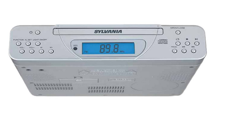Sylvania Skcr2613c Under Cabinet Kitchen Cd Clock Radio With Remote Refurbished T
