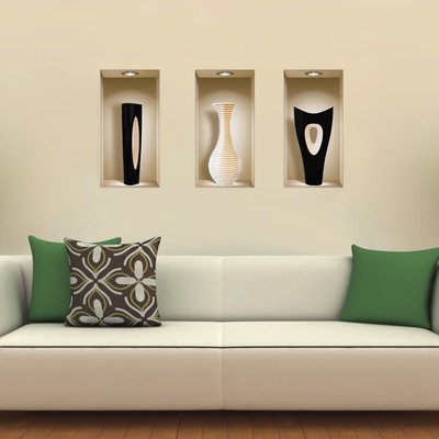 Set 3 Art Wall Sticker Decals Picture Removable Home Decor Vinyl The Nisha Art Magic Vinyl Removable Wall Sticker Diy Black And White Decor