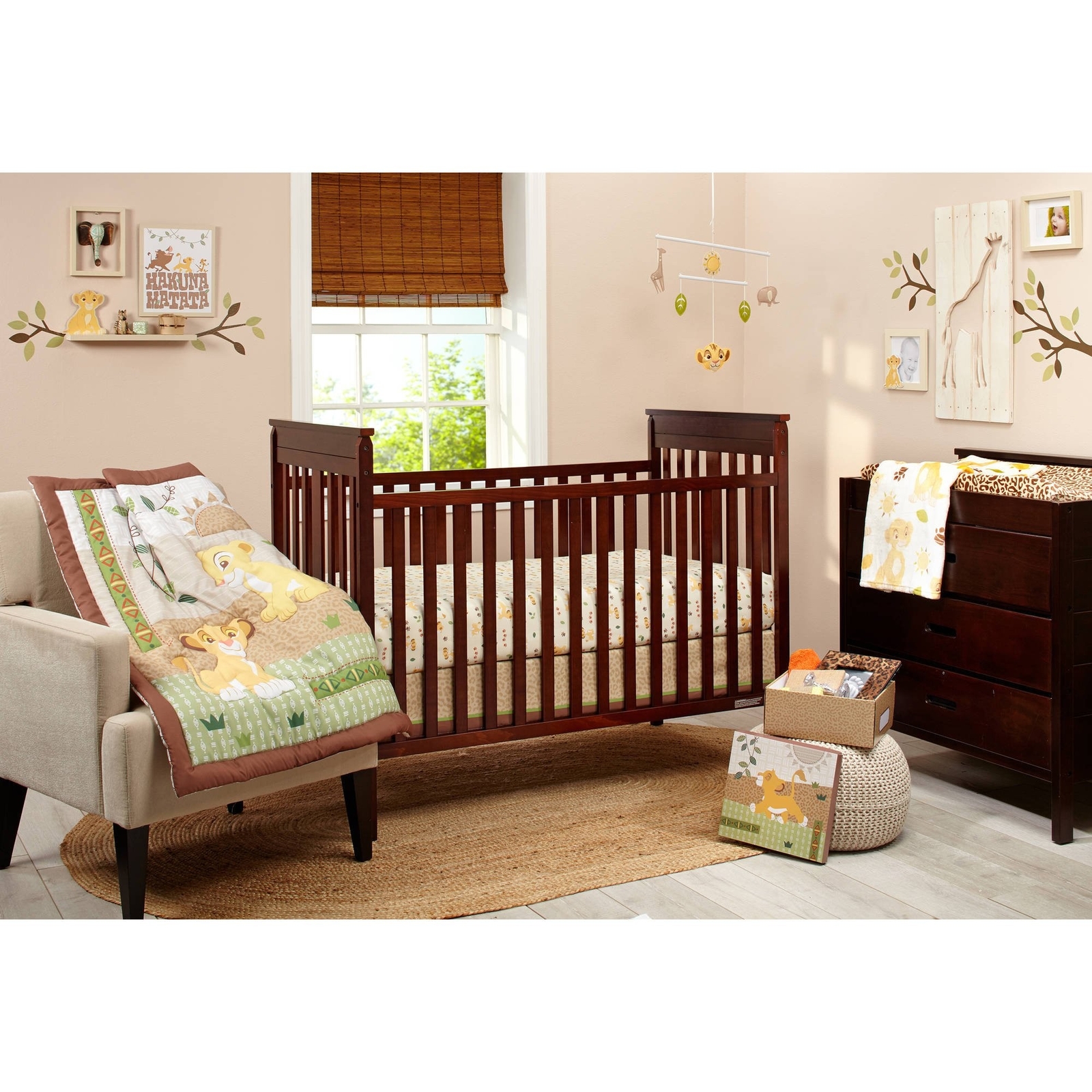 Disney Baby The Lion King 4 Pc Nursery Crib Set Comforter Sheet Dust Picture 1 Of 5