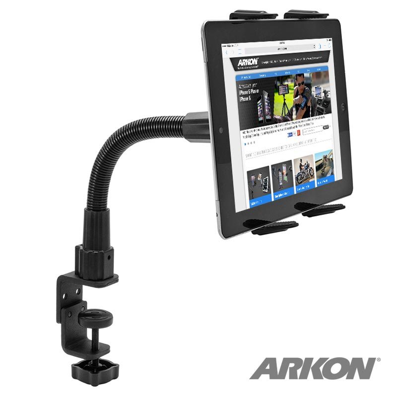 Arkon Heavy Duty Table Desk Or Wheelchair Tablet Clamp Mount With 12 Brand New T