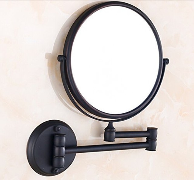 Rozin Wall Mounted 8inch Round Make Up Mirror Oil Rubbed Bronze Dual Rozin Wall Mounted 8 Inch Round Make Up Mirror Oil Rubbed Bronze Dual Sided