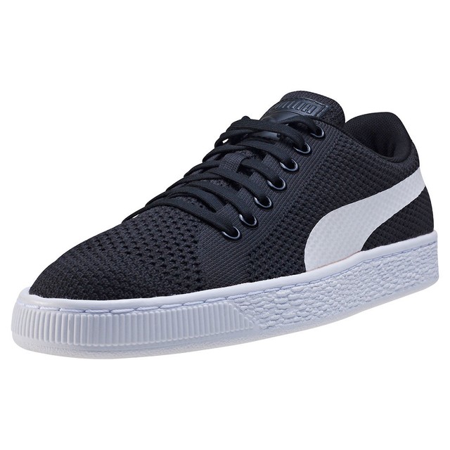 Puma Basket Classic Evoknit Uomo Black White Tessile Scarpe 9 UK Puma Basket Classic Evoknit Uomo Black White Tessile Scarpe 9 UK