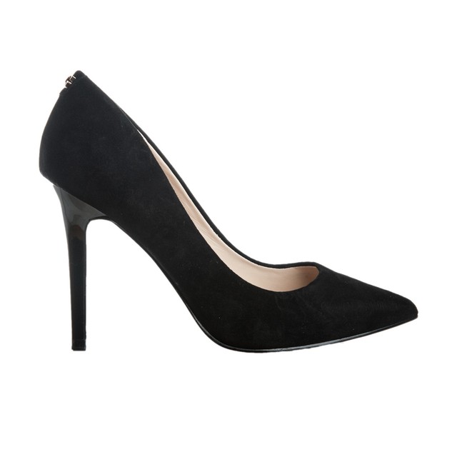 SCARPA CON TACCO GUESS IN PELLE SCAMOSCIATA NERA BLACK ELEGANTE E CHIC SCARPA CON TACCO GUESS IN PELLE SCAMOSCIATA NERA BLACK ELEGANTE E CHIC