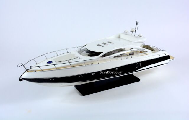 Sunseeker Predator 62 Yacht Handmade Wooden Boat Model 